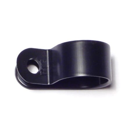 Midwest Fastener Cable Clip, Nylon, Black, 1/2 in L, 10 PK 64231